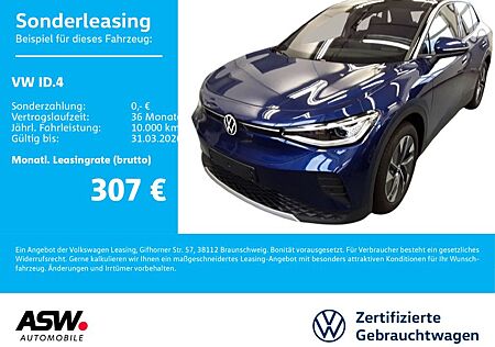 VW ID.4 Volkswagen Pure LED Navi Pano Standhz Wärmepumpe AHK