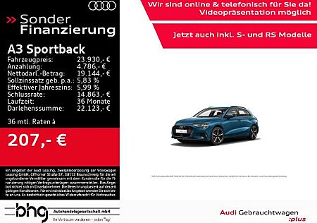 Audi A3 Sportback 30 TFSI advanced Virtual Navi Keyle
