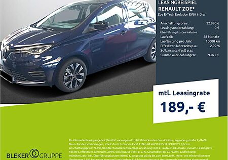 Renault ZOE E-Tech Evolution EV50 110hp
