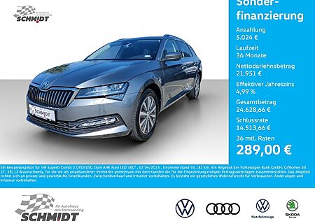 Skoda Superb Combi 2.0TDI DSG Style AHK Navi LED 360°