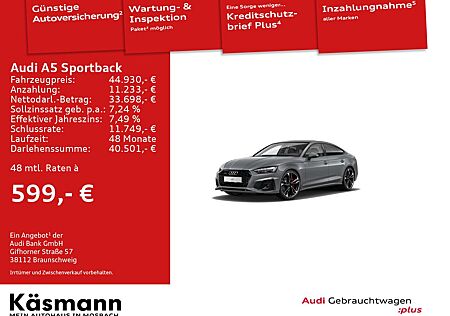 Audi A5 Sportback S line 45TFSI qu 2xS line AHK KAM