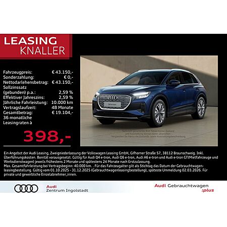 Audi Q4 e-tron leasen