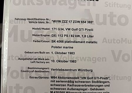 VW Golf Volkswagen GTI Pirelli W64
