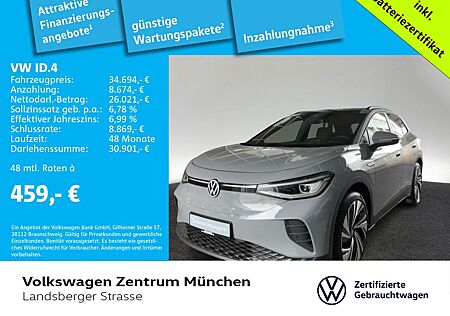 VW ID.4 Volkswagen Pro Performance AHK ACC CCS IQ.Light RearVi