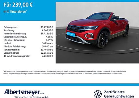 VW T-Roc Volkswagen Cabriolet 1.0 TSI Style +BLACK+LED+KLIMA++