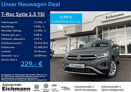 VW T-Roc Volkswagen Style 1.5 TSI+DSG+LEDPlus+ACC+RFK+KEYLESS+