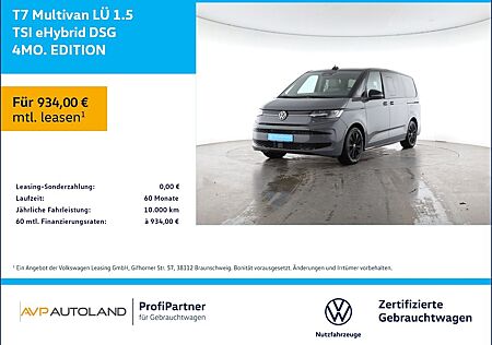 VW T7 Multivan Volkswagen LÜ 1.5 TSI eHybrid DSG 4MO. EDITION