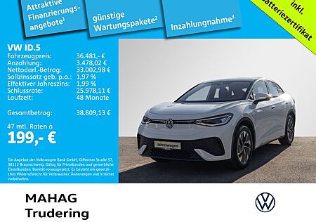 VW ID.5 Volkswagen Pure 125kW WärmePu CCS IQ.Light Navi ParkAs