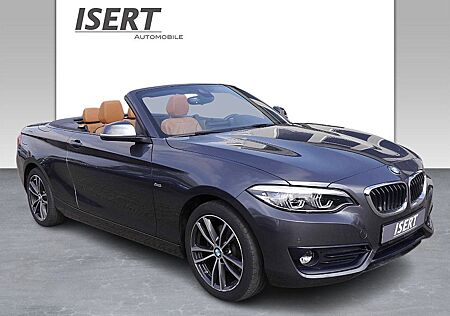 BMW 220i Cabrio Sport Line A. +RFK+LED+DAB+NAVI+GRA