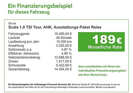 Skoda Scala 1.0 TSI Tour, AHK, Ausstattungs-Paket