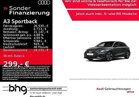 Audi A3 Sportback S line 40TFSIe S tron.