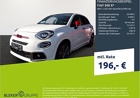 Fiat 500X 500 X 1.5 GSE Mild-Hybrid Red (EURO 6d)
