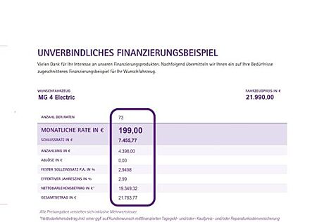 MG MG4 Std MY24 49KW/h*vom -Partner*2,99% Zins*