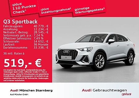 Audi Q3 Sportback 35 TFSI S tronic S line AHK/Navi+/K