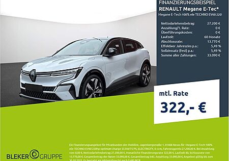 Renault Megane E-Tec h 100% ele TECHNO EV60 220hp optim