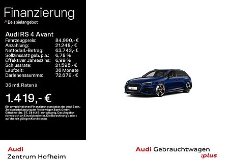 Audi RS4 RS 4 Avant competition+ tip*B&O*HUD**290 km/h*Ma