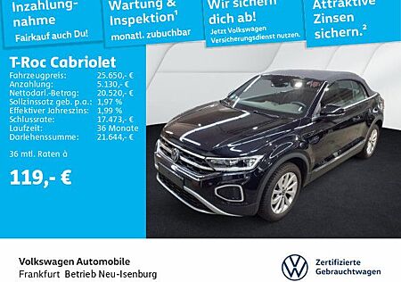 VW T-Roc Volkswagen Cabriolet 1.0 TSI Style Navi 17 Alu Lane Assist LED-Plus-Scheinwerfer