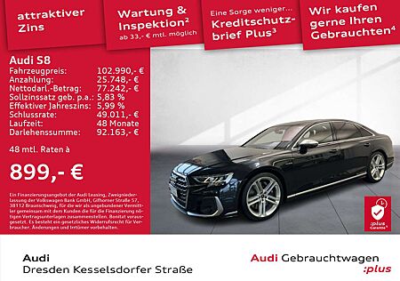 Audi S8 4.0 TFSI Q. LED HUD AHZV Navi Schiebedach