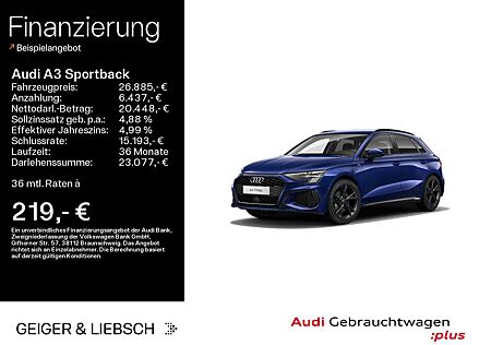 Audi A3 S line 40 TFSIe Navi+LED Matrix+HUD