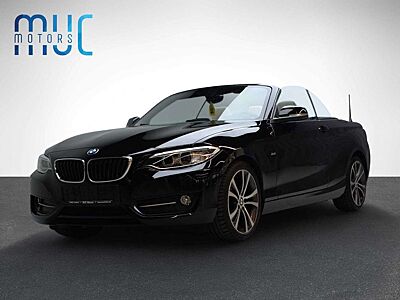 BMW 225 Cabrio 2.0 d Sport Line Schwarz/Beige Xenon