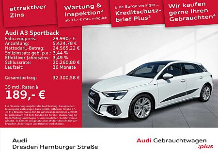 Audi A3 30 TDI S line Matrix Panorama
