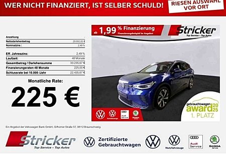 VW ID.4 Volkswagen Pro Performance 150/77 225,-ohne Anzahlung AHK IQ