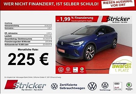 VW ID.4 Volkswagen Pro Performance 150/77 225,-ohne Anzahlung AHK IQ