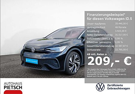 VW ID.5 Volkswagen Pro Performance AHK Pano Matrix Navi 21''