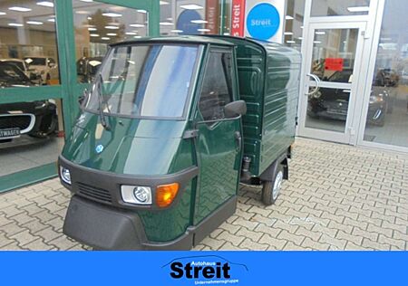 Piaggio Ape 50 Kasten grün Unterbodenschutz Chrom-Spiegel