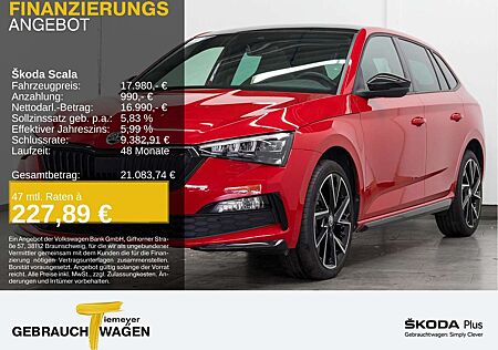 Skoda Scala 1.0 TSI DSG MONTE CARLO VIRTUAL PANO LM18