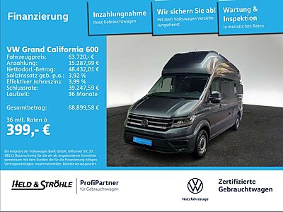 Volkswagen Grand California VW Grand California 600 ACC AHK HOCHBETT LED RFK