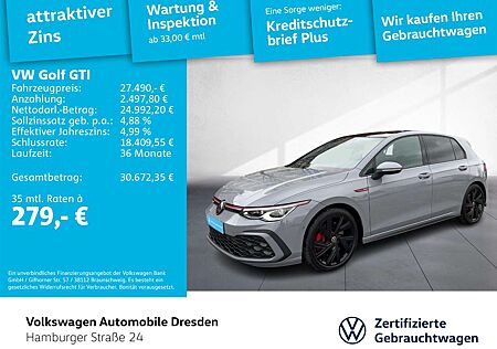 VW Golf GTI Volkswagen Golf VIII GTI 2.0 TSI DSG IQ STHZG PANO SIDE APP