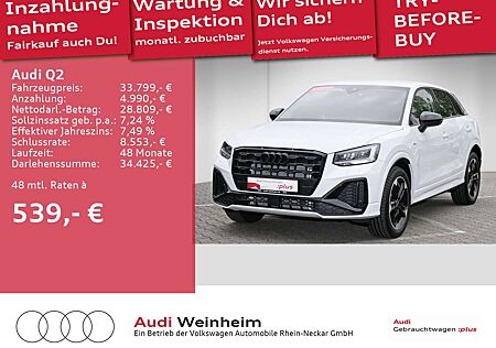 Audi Q2 35 TFSI Black-Paket S-line LED Räder--Spo