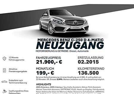 Mercedes-Benz C 250 D/4MATIC/HEADUP/SITZKL/DISTRO+ Sportp. BT