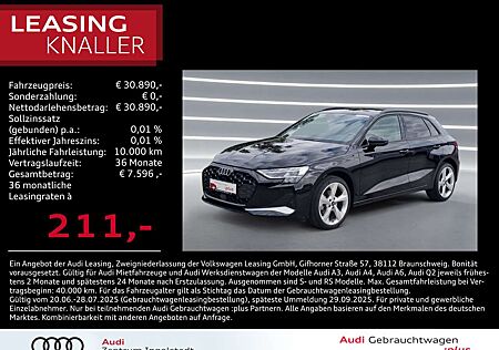Audi A3 Sportback 30 TFSI LED ACC NAVI SONOS Kam. 18" Adva