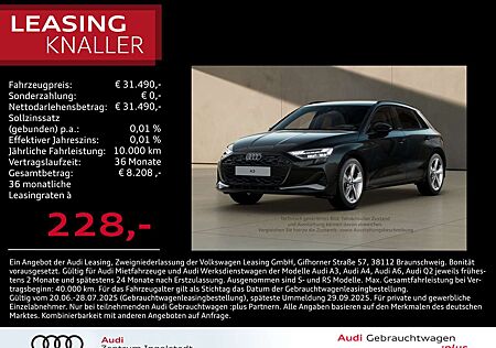 Audi A3 Sportback 30 TFSI LED ACC NAVI SONOS Kam. 18" Adva