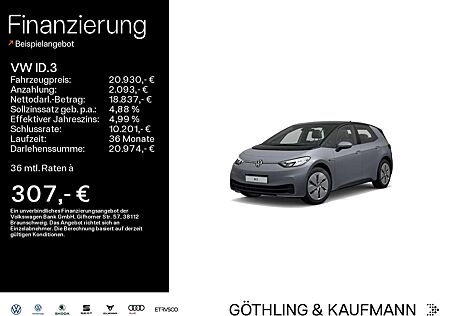 VW ID.3 Volkswagen Pure Performance 110kW*NAVI*KAM*SHZ*18Zoll*