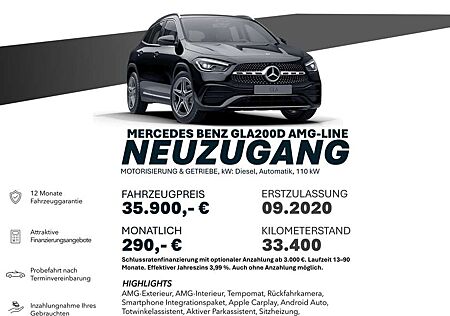 Mercedes-Benz GLA 200 D/AMG-LINE/TEMPOM/RÜCKFAHRK Sportp. LED
