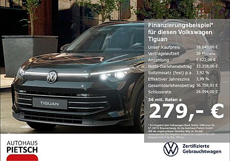 VW Tiguan Volkswagen 1.5 eTSI DSG Elegance Matrix AHK 360°