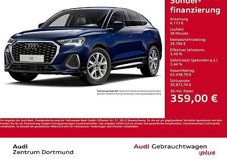 Audi Q3 Sportback 35 S LINE AHK ACC LM18 EKLAPPE NAVI+