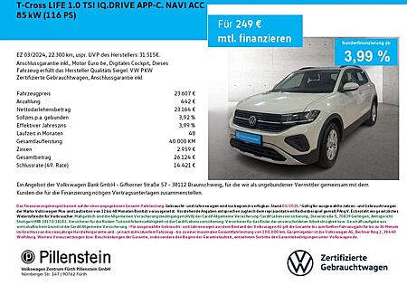 VW T-Cross Volkswagen LIFE 1.0 TSI IQ.DRIVE APP-C. NAVI ACC