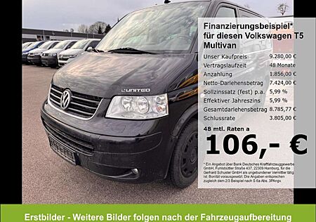 VW T5 Multivan Volkswagen UNITED 2.5TDI*AHK Tempo Navi SHZ PDC