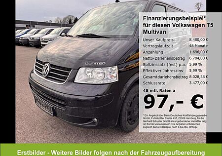 VW T5 Multivan Volkswagen UNITED 2.5TDI*AHK Tempo Navi SHZ PDC