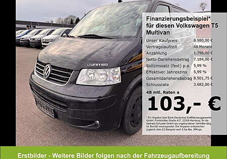 VW T5 Multivan Volkswagen UNITED 2.5TDI*AHK Tempo Navi SHZ PDC