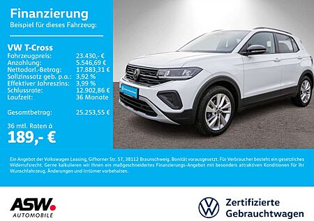 VW T-Cross Volkswagen Life Goal 1,0 TSI LED NAVI ACC PDC SHZ