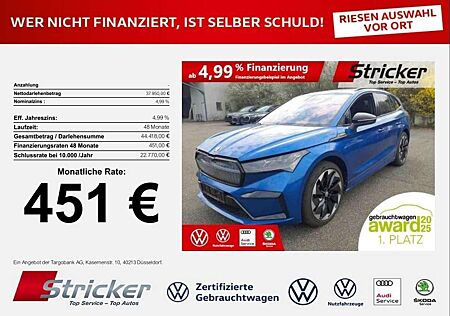 Skoda Enyaq iV80x Sportline 451,-ohne Anzahlung AHK Navi