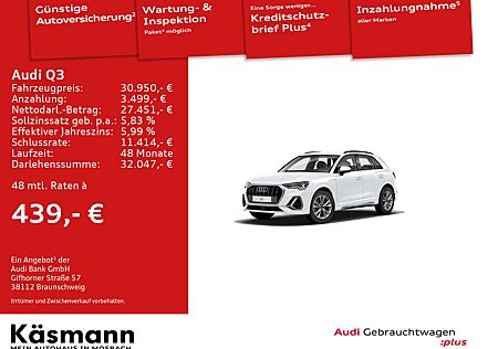 Audi Q3 S line 35TDI quattro 2xS line NAV B&O AHK LED