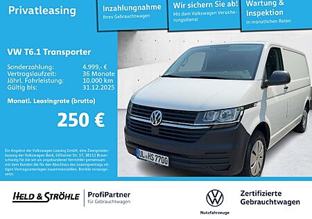 VW T6 Transporter Volkswagen T6.1 Transporter T6.1 Kasten KR 2.0 TDI AHK KLIMA PDC FLÜGELT.