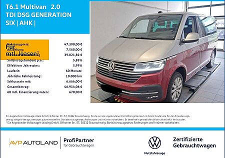 VW T6 Volkswagen .1 Multivan 2.0 TDI DSG GENERATION SIX | AHK |