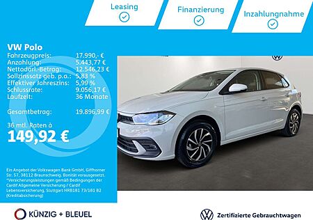 VW Polo Volkswagen Life 1.0 TSI LED LaneAssist PDC GRB